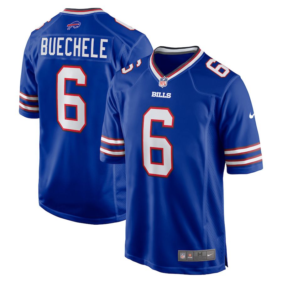 Men Buffalo Bills 6 Shane Buechele Nike Royal Team Game NFL Jersey